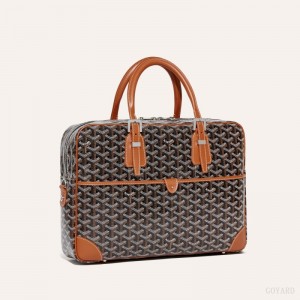 Goyard Ambassade MM Document Case Black / Brown | SXHT1722