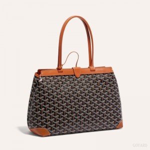 Goyard BELLECHASSE BIAUDE PM BAG Black / Brown | CUNU6067