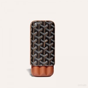 Goyard CHURCHILL 3 CIGAR CASE Black / Brown | ONBP6320