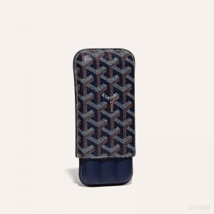 Goyard CHURCHILL 3 CIGAR CASE Navy Blue | VLUK6038