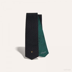 Goyard Eldredge Bicolore tie Black / Green | WIHV3469