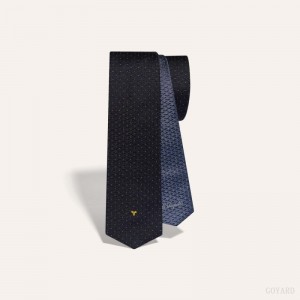 Goyard Eldredge Bicolore tie Navy Blue | ELIB3156