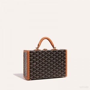 Goyard Grand Hôtel Trunk Bag Black / Brown | EKGY4812