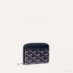 Goyard MATIGNON MINI WALLET Navy Blue | WFJU1087