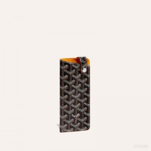 Goyard MONTMARTRE PM GLASSES CASE Black / Brown | BFPX2857