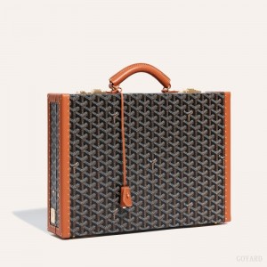 Goyard Manoir PM Document Case Black / Brown | FVED2032