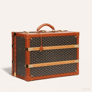 Goyard PALACE 55 SUITCASE Black / Brown | NSSG3216