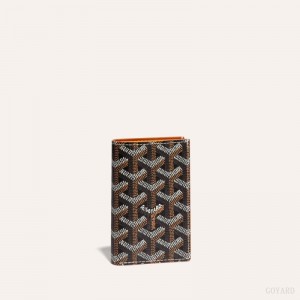 Goyard SAINT-PIERRE CARD WALLET Black / Brown | NXNK8219