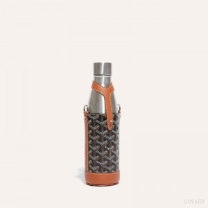 Goyard Yonne MM Case & Flask Black / Brown | JGCA1427