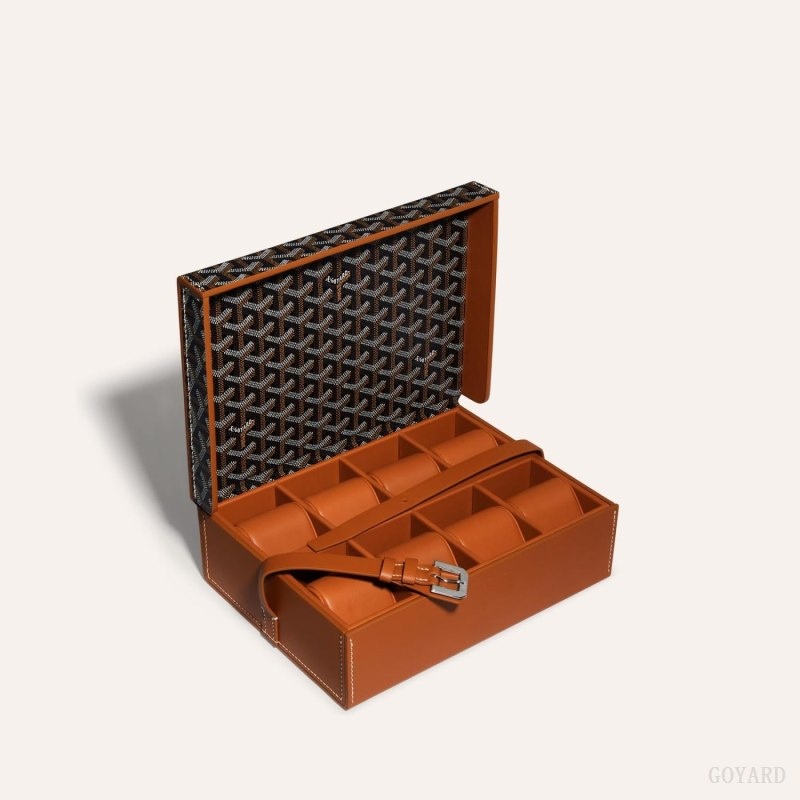 Goyard 8 WATCH CASE Black / Brown | PHYC3047