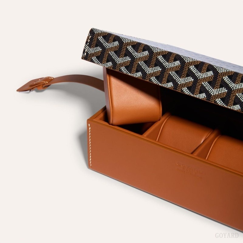 Goyard 8 WATCH CASE Black / Brown | PHYC3047