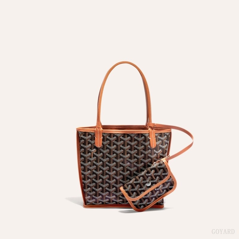 Goyard ANJOU MINI BAG Black / Brown | DCZQ3511