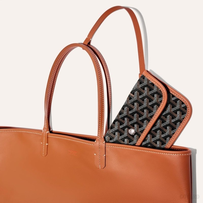 Goyard ANJOU PM BAG Black / Brown | KLCV4965