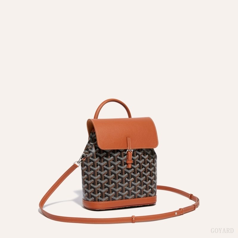 Goyard Alpin Mini Backpack Black / Brown | NOQJ4096