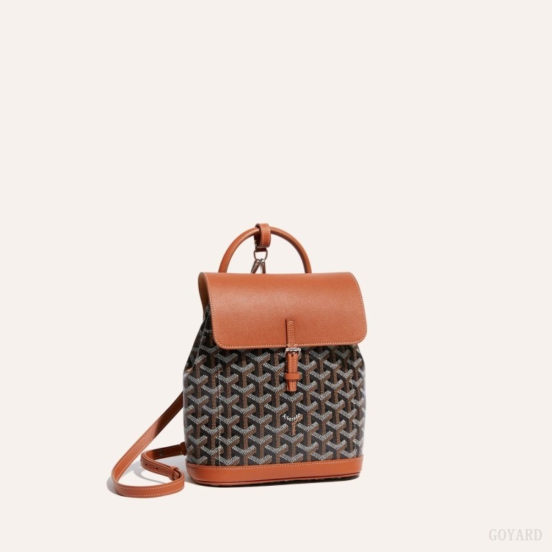 Goyard Alpin Mini Backpack Black / Brown | NOQJ4096