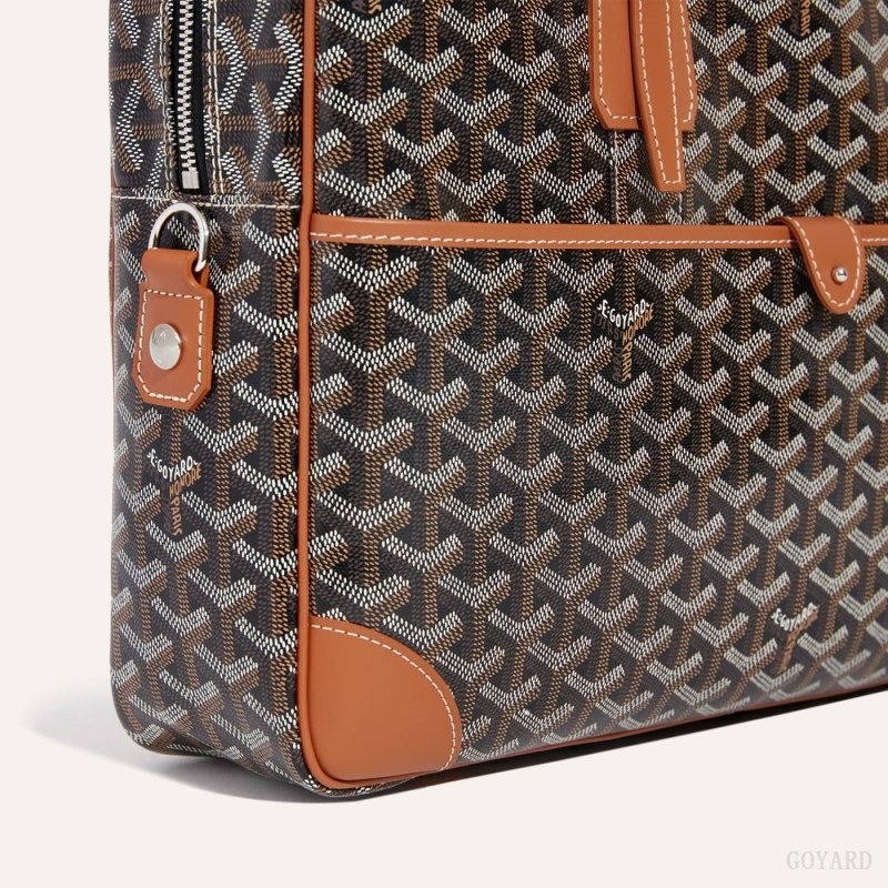 Goyard Ambassade MM Document Case Black / Brown | SXHT1722