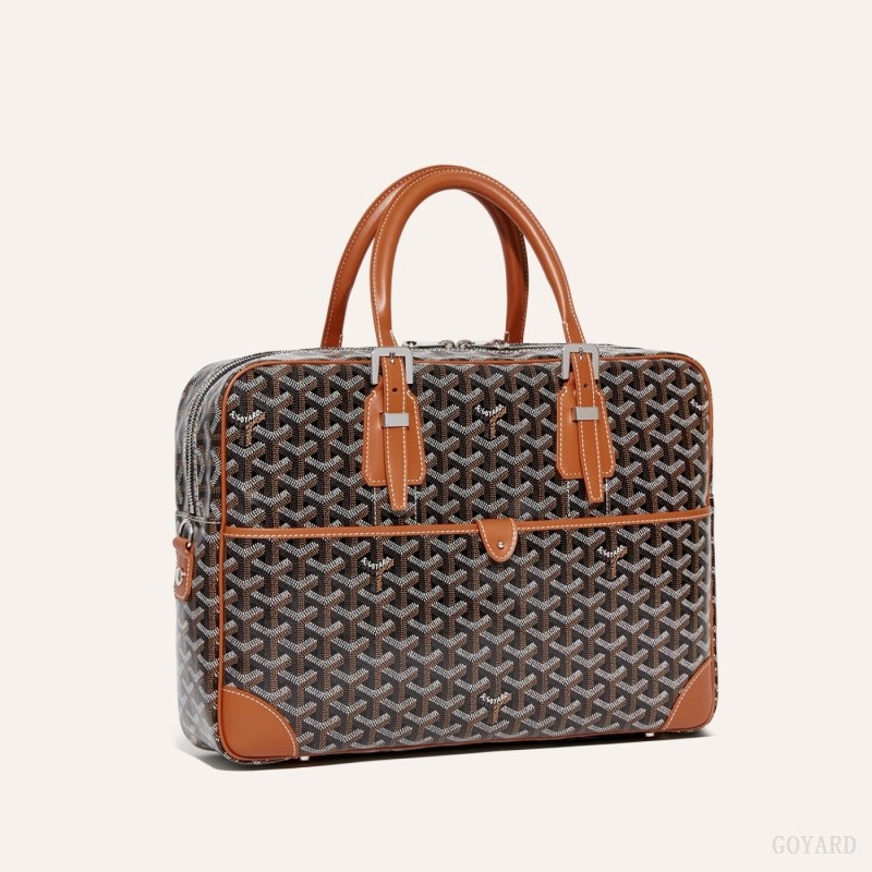 Goyard Ambassade MM Document Case Black / Brown | SXHT1722