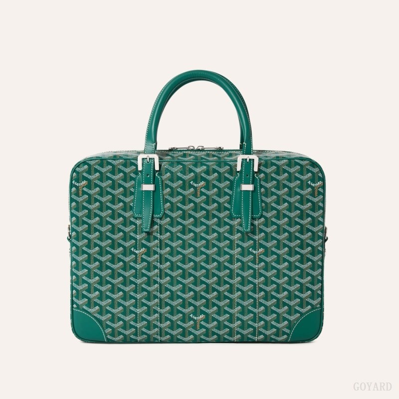 Goyard Ambassade MM Document Case Green | JRHI4393