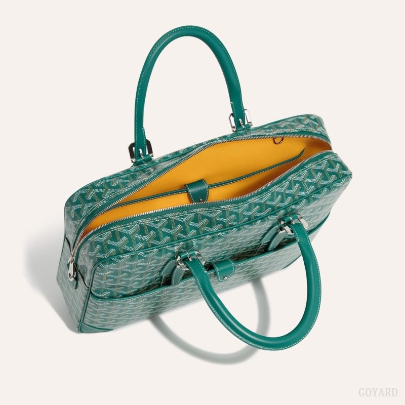 Goyard Ambassade MM Document Case Green | JRHI4393