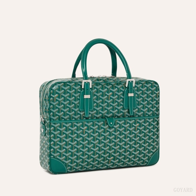 Goyard Ambassade MM Document Case Green | JRHI4393