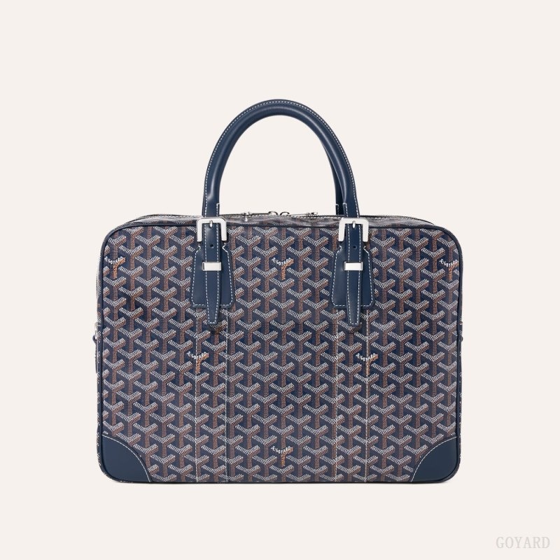 Goyard Ambassade MM Document Case Navy Blue | WLJY8226