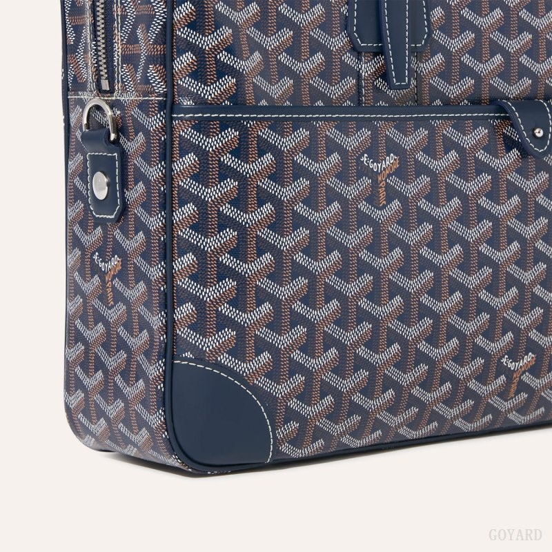 Goyard Ambassade MM Document Case Navy Blue | WLJY8226