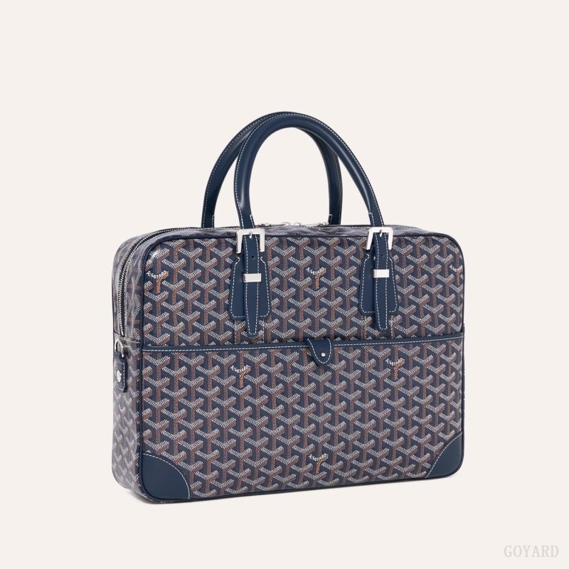 Goyard Ambassade MM Document Case Navy Blue | WLJY8226