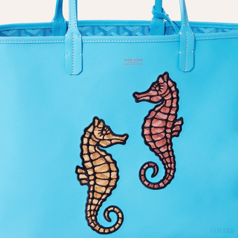 Goyard Anjou PM Seahorse Embroidery Turquoise | RNLD5790