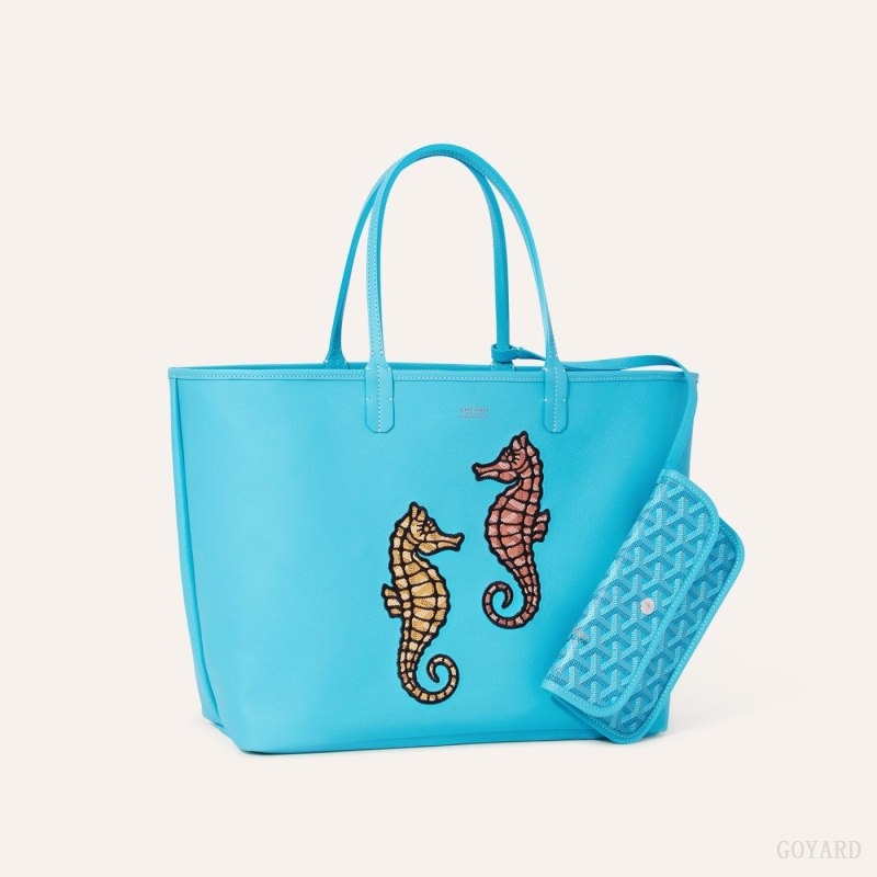 Goyard Anjou PM Seahorse Embroidery Turquoise | RNLD5790