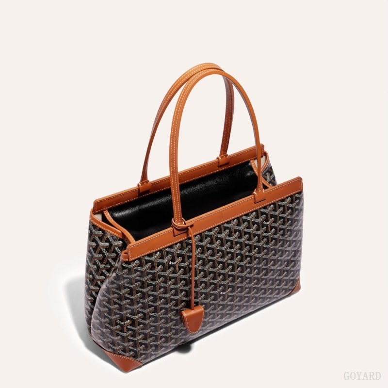 Goyard BELLECHASSE BIAUDE PM BAG Black / Brown | CUNU6067