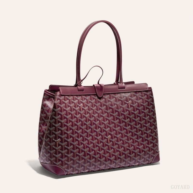 Goyard BELLECHASSE BIAUDE PM BAG Burgundy | CNAV9519