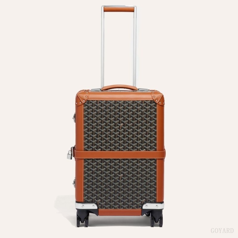 Goyard BOURGET PM TROLLEY CASE Black / Brown | EPBV3928