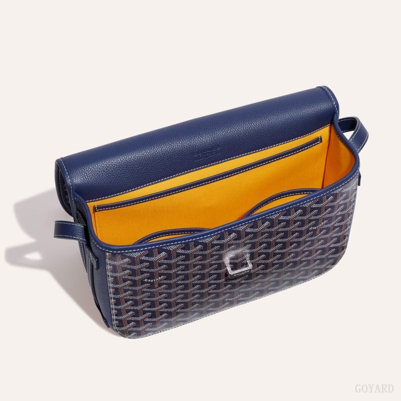 Goyard Belvedere MM Bag Navy Blue | PDZQ8489