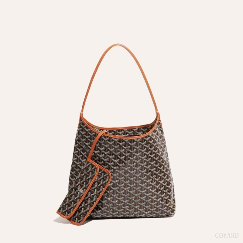 Goyard Bohème Hobo Bag Black / Brown | CZTK6286