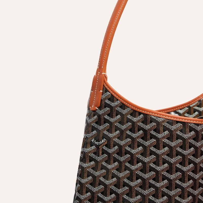 Goyard Bohème Hobo Bag Black / Brown | CZTK6286