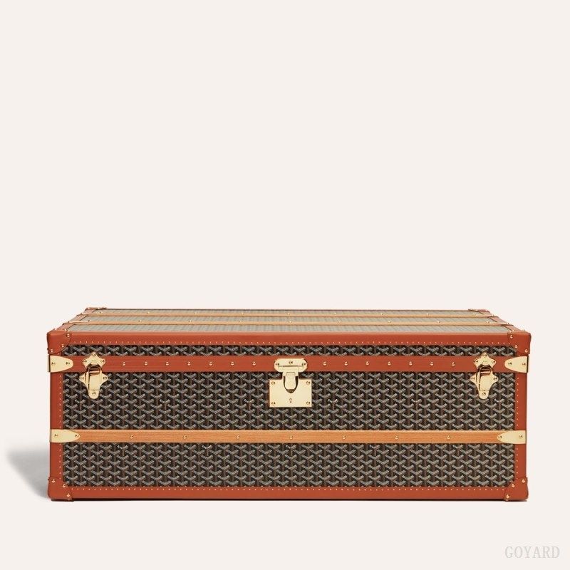 Goyard CABINE TRUNK Black / Brown | POKU0864