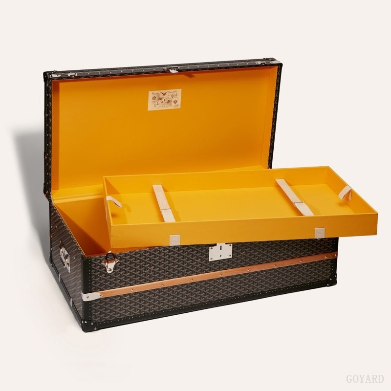 Goyard CABINE TRUNK Black | QVAE1979