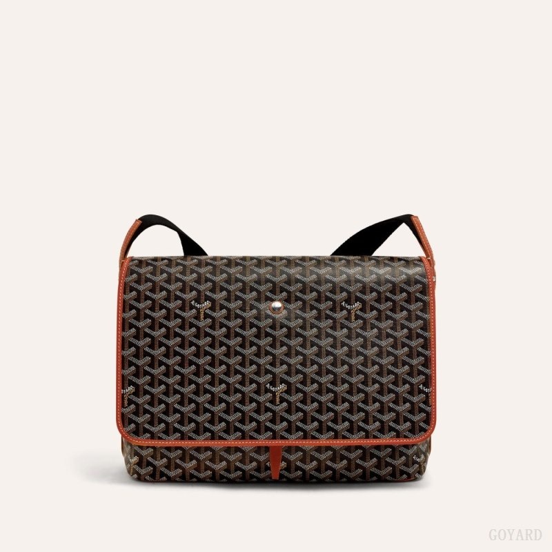 Goyard CAPETIEN MM MESSENGER BAG Black / Brown | MURK2435