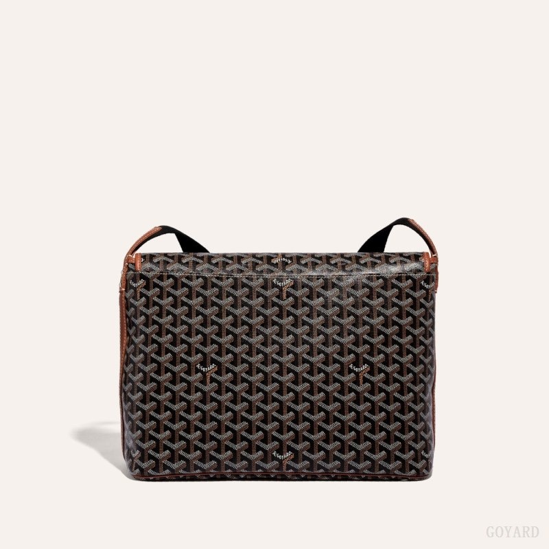 Goyard CAPETIEN MM MESSENGER BAG Black / Brown | MURK2435