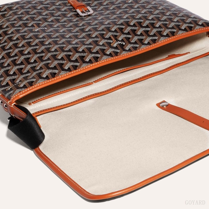 Goyard CAPETIEN MM MESSENGER BAG Black / Brown | MURK2435