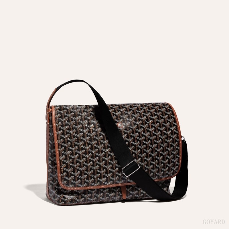 Goyard CAPETIEN MM MESSENGER BAG Black / Brown | MURK2435