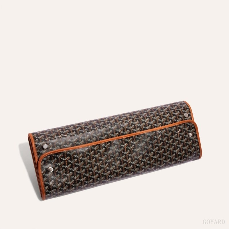 Goyard CARAVELLE 50 SUITCASE Black / Brown | CEGL1530