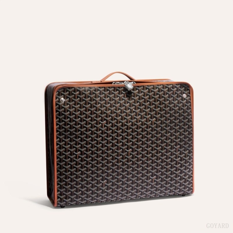 Goyard CARAVELLE 50 SUITCASE Black / Brown | CEGL1530