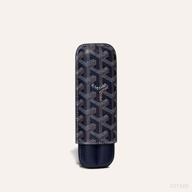 Goyard CHURCHILL 2 CIGAR CASE Navy Blue | ICVK4325