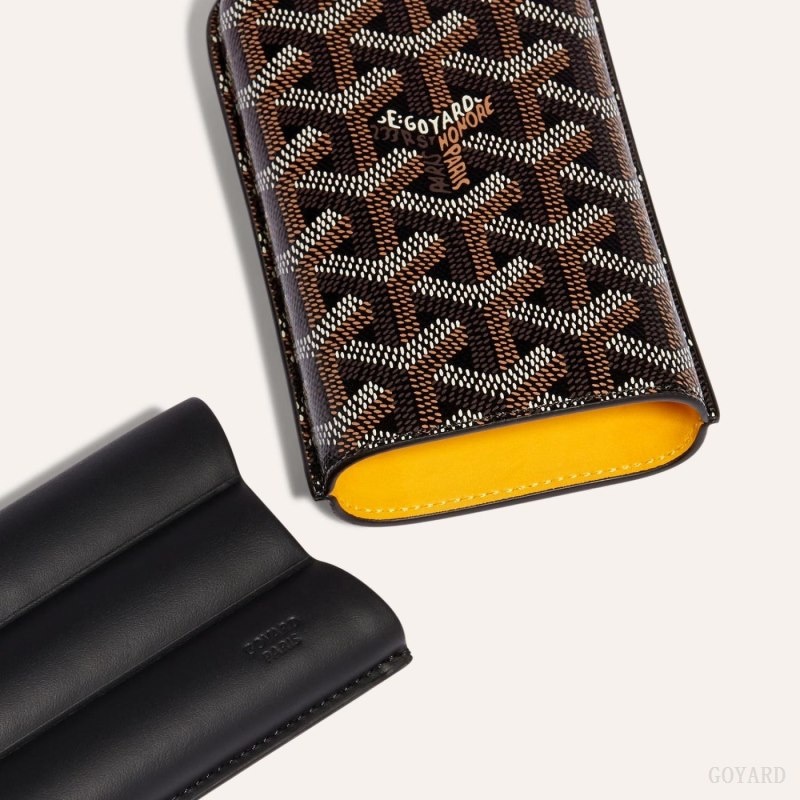 Goyard CHURCHILL 3 CIGAR CASE Black | YEVO3945