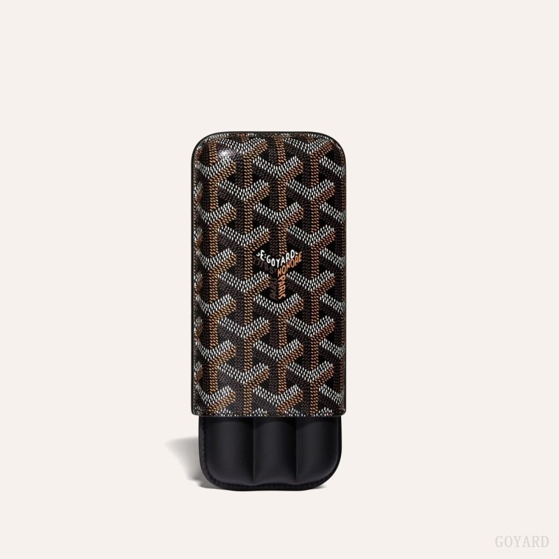 Goyard CHURCHILL 3 CIGAR CASE Black | YEVO3945