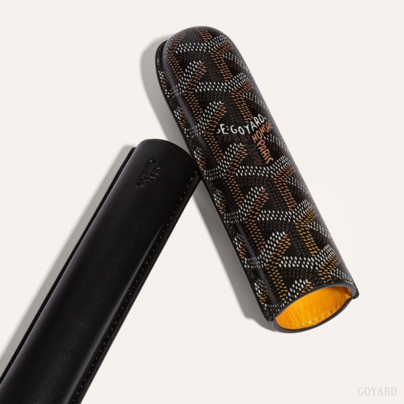 Goyard CHURCHILL SINGLE CIGAR CASE Black | UABO0343