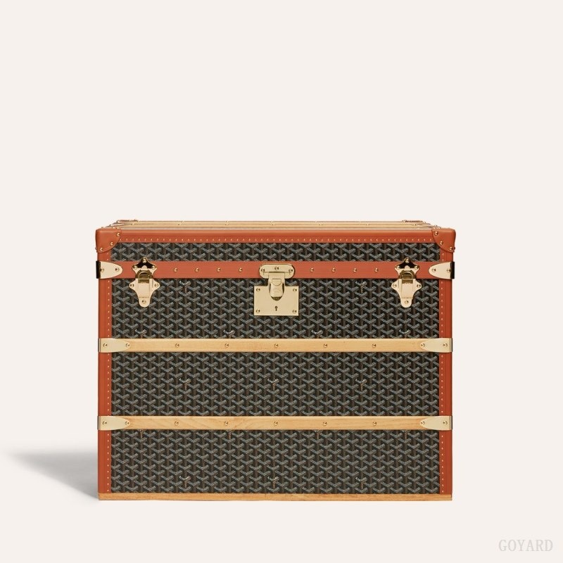 Goyard COURRIER TRUNK Black / Brown | IHHL8534