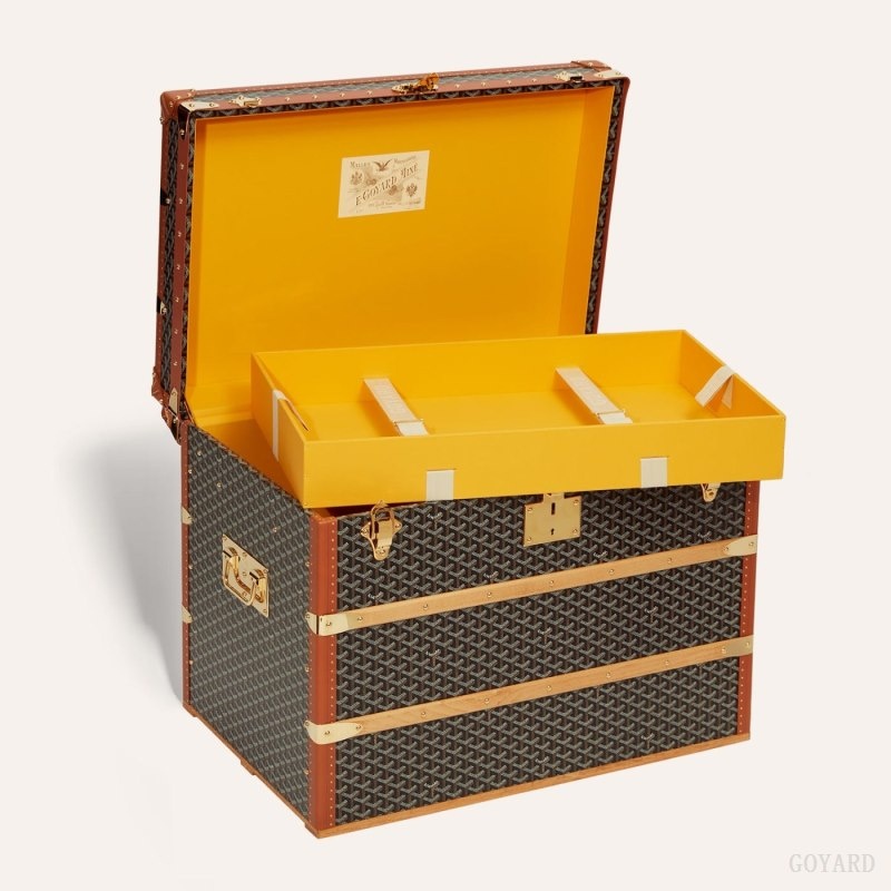 Goyard COURRIER TRUNK Black / Brown | IHHL8534