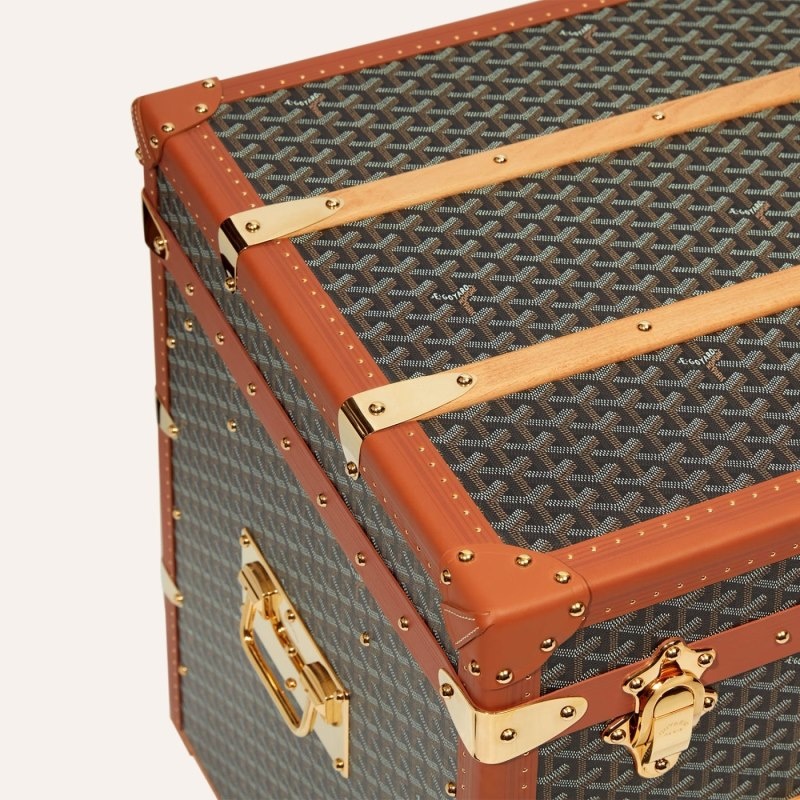 Goyard COURRIER TRUNK Black / Brown | IHHL8534